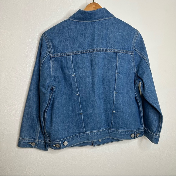 NWT TRAVE Denim Zoey Cropped Denim Jacket M - Picture 4 of 12